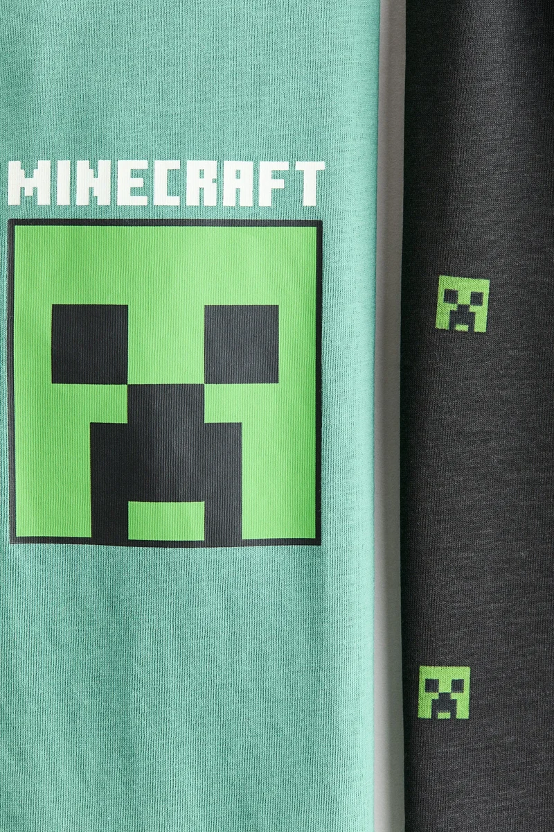 اتش اند ام بيجاما من القطن مزينة بطبعة